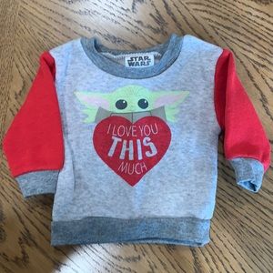 Baby yoda/ Grogu sweatshirt 0-3M